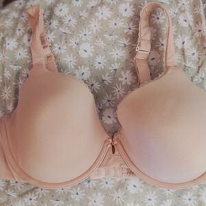 Women's Light Pink Bra No Padding Demi W Underwire